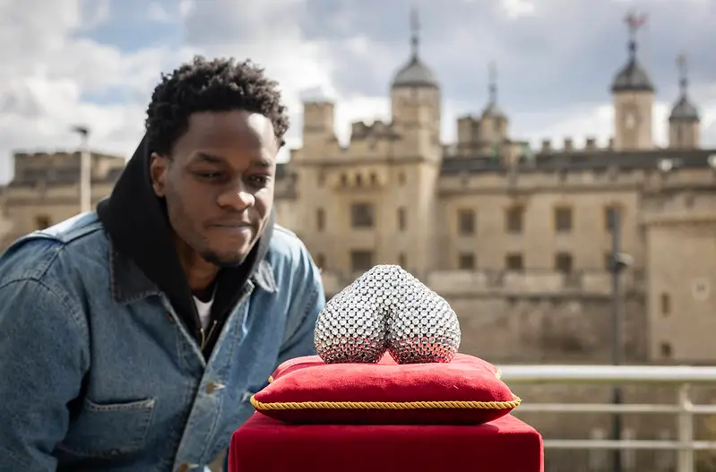 Oddballs has created a crystal sculpture of a pair of balls to make a point (The Oddballs Foundation)