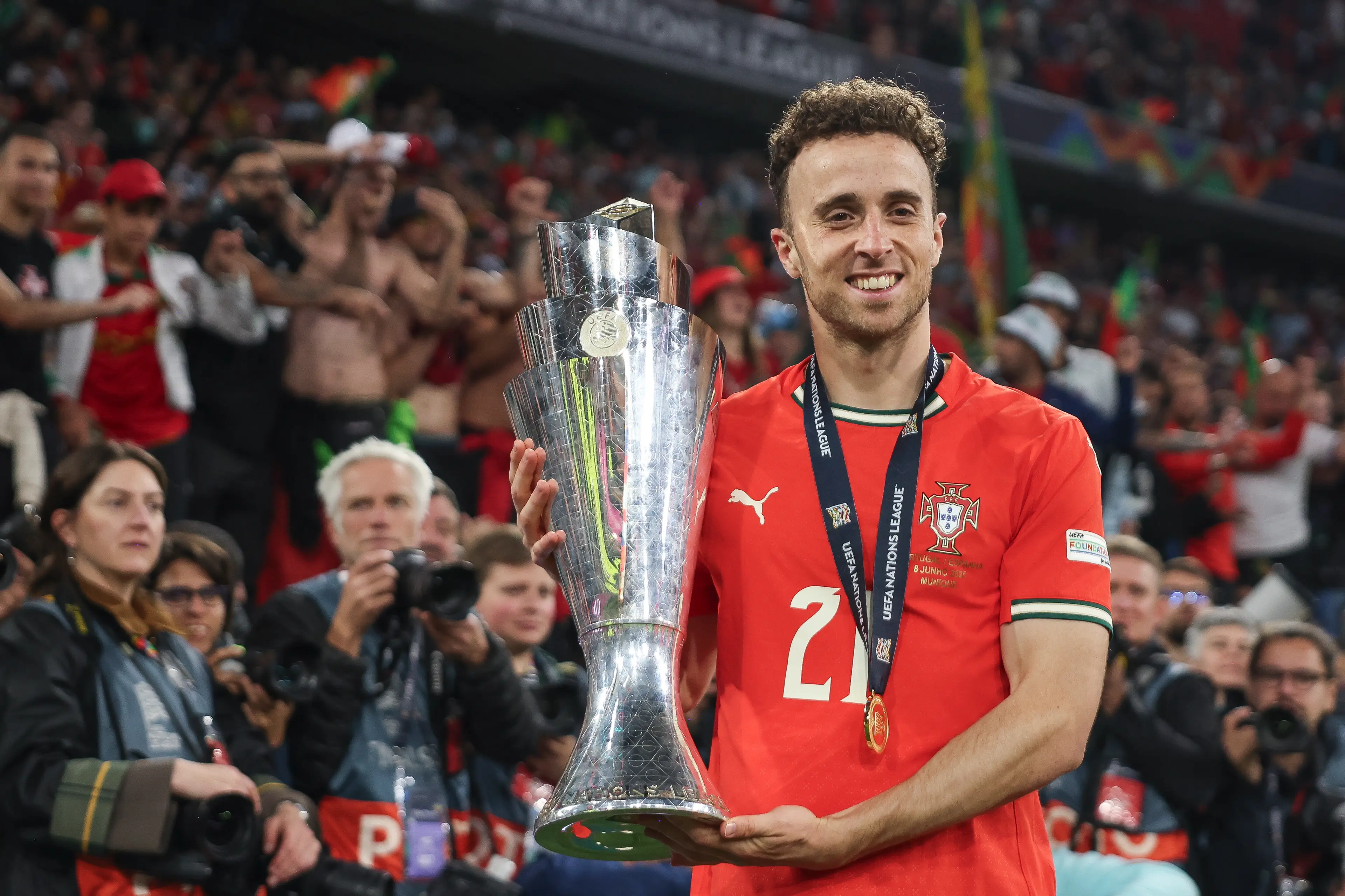 Portuguese footballer Diogo Jota died tragically in a car crash with his brother (Maja Hitij - UEFA/UEFA via Getty Images)