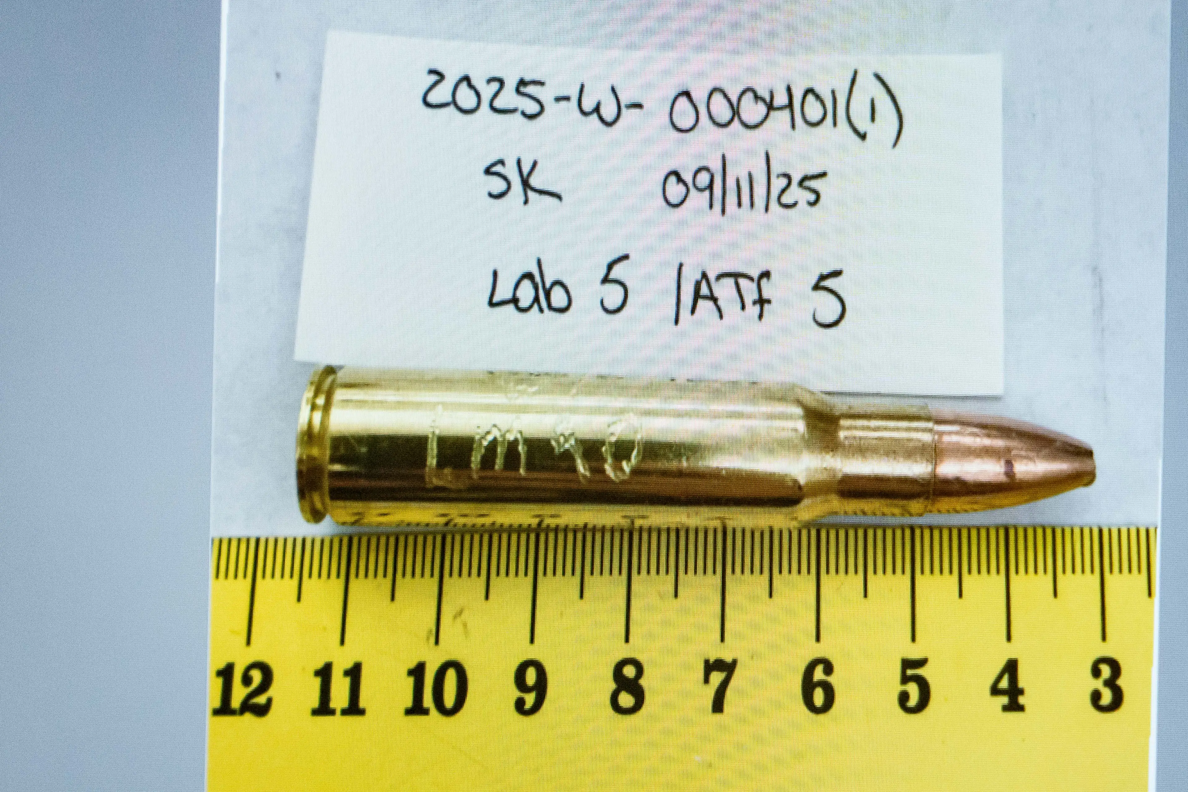 Bullets with various engravings were found in the murder weapon and at Robinson's home, prosecutors said (AP/PA Images)