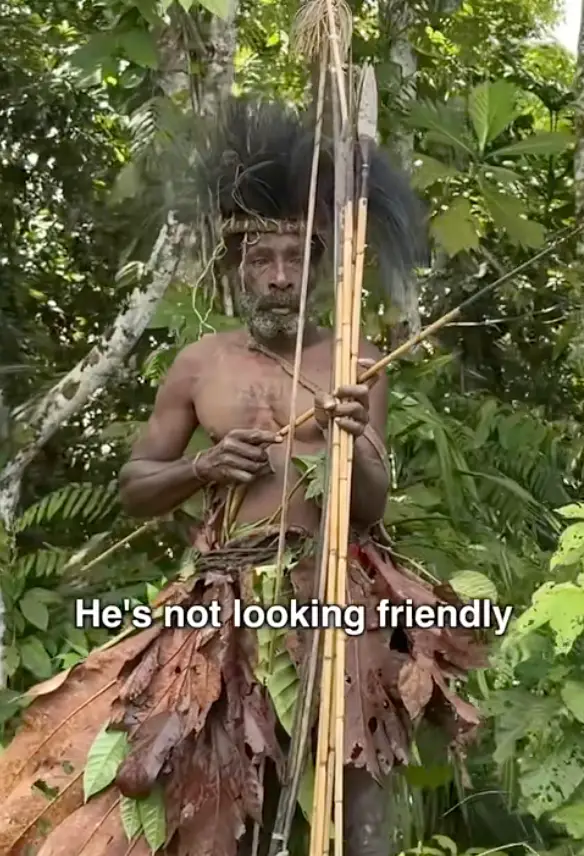 The TikToker tried to revisit the tribe (TikTok/daratah)