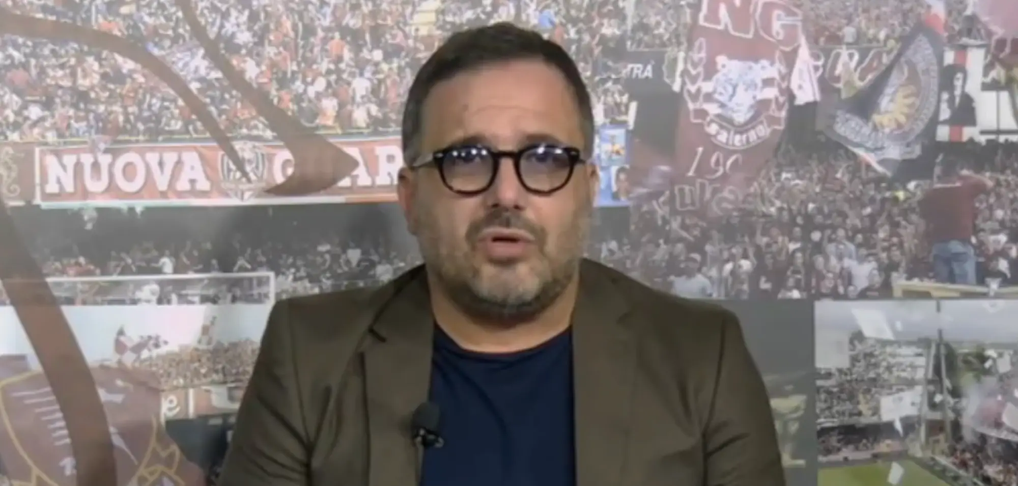 Esposito covered his beloved US Salernitana (YouTube/Telenuova Plus)