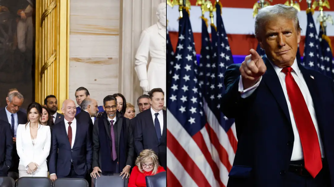 People can't believe the net worth of people in one picture at Donald Trump's inauguration