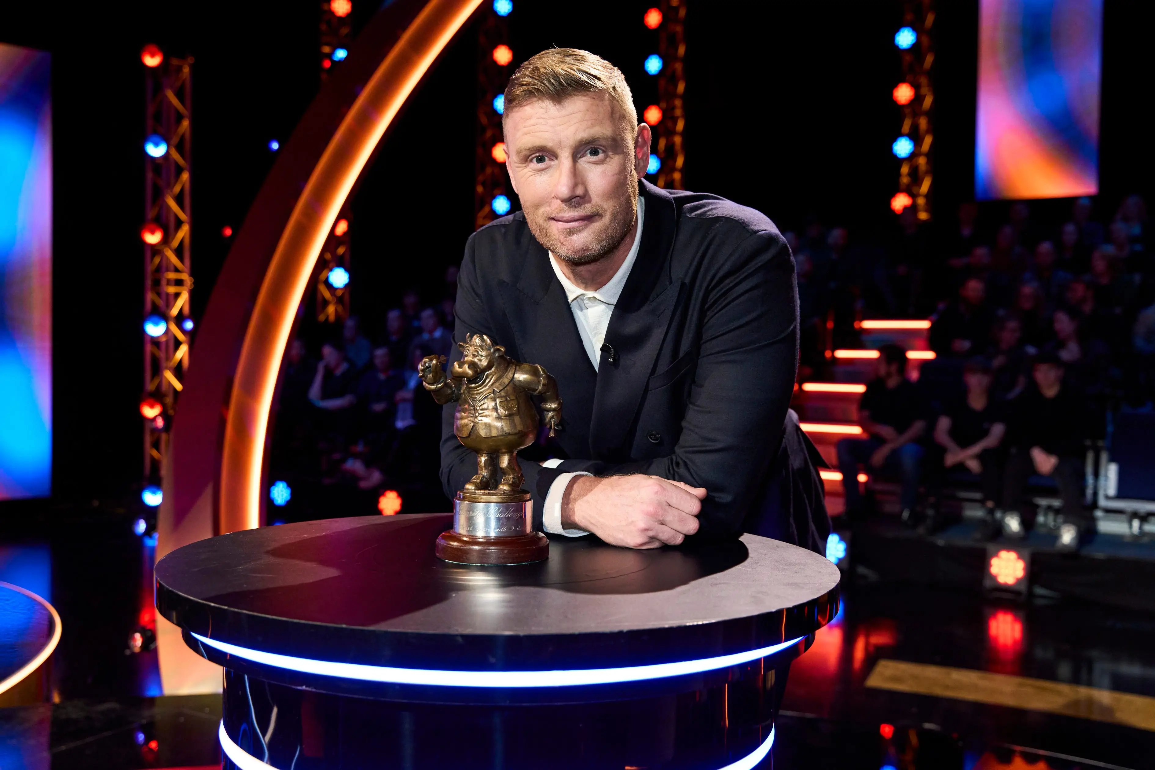 Freddie Flintoff has been hosting the new reboot of Bullseye (ITV)