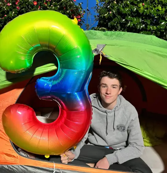 Max camped outside for a whopping total of three years.