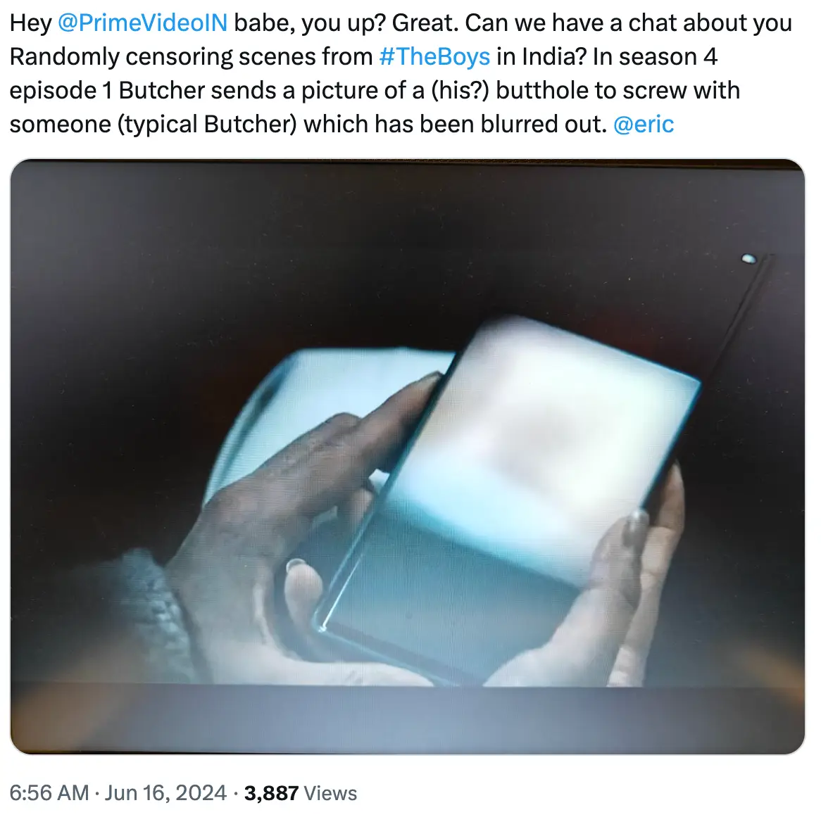 The X-rated scene wasn't the only one to not make the cut in India. (X)