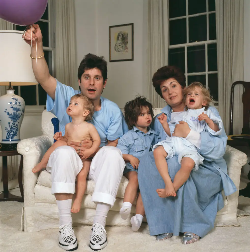 Ozzy Osbourne, Sharon and their three children - Aimee, Kelly and Jack (Dave Hogan/Hulton Archive/Getty Images)