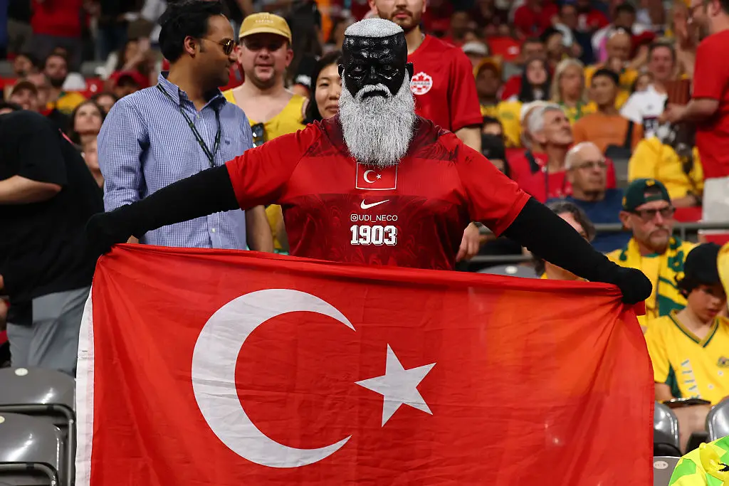 Imagine losing to Australia and seeing this bloke glaring back from the stands, that'd motivate you for the next game (Dean Mouhtaropoulos/Getty Images)