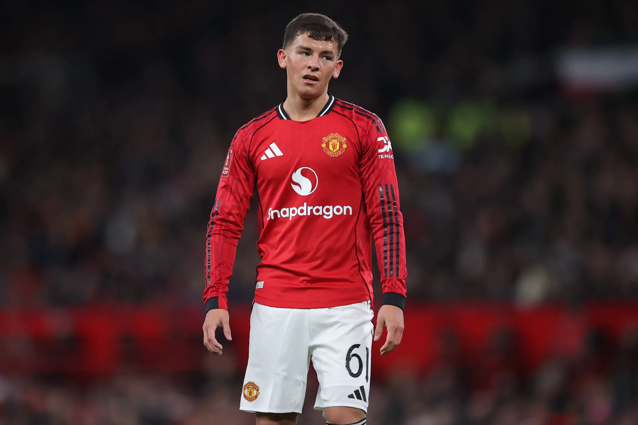 Shea Lacey was sent off as Manchester United were beaten by Brighton and Hove Albion. Image: Getty