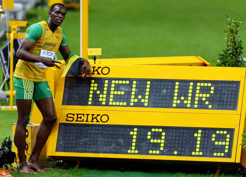 Usain Bolt set the men's 200 Metre world record at the 2009 World Championships in Berlin. (Image: Getty)