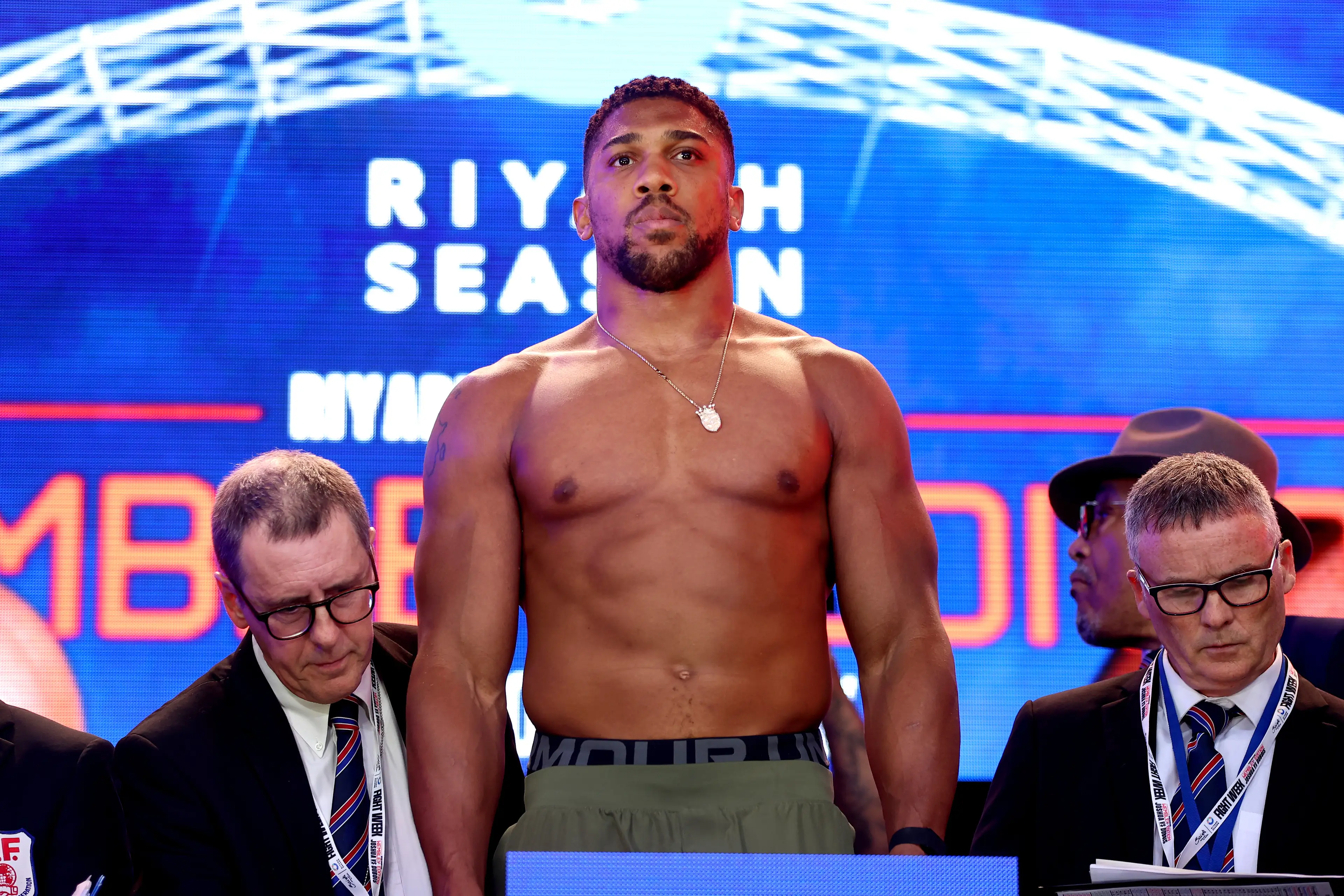 Anthony Joshua is set to face Jake Paul. Image: Getty 