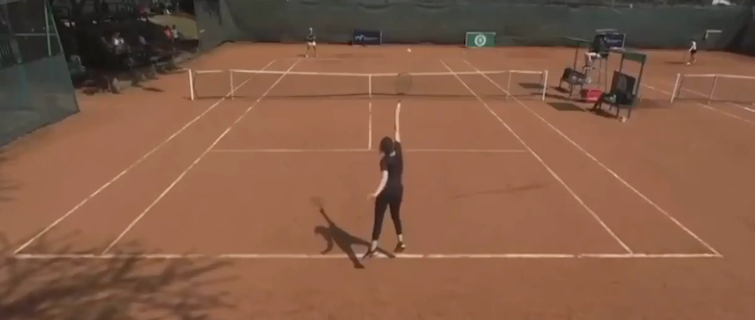 Footage of Egypt's Hajar Abdelkader has gone viral on social media. (Image: SpazioTennis/X)