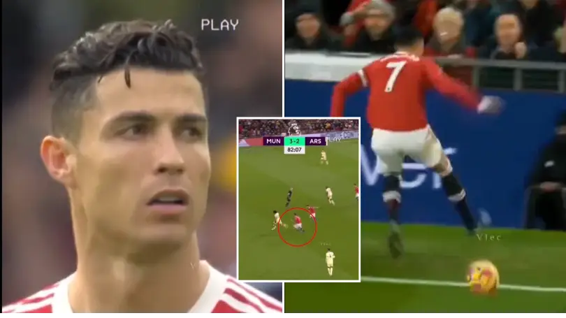 A compilation of Cristiano Ronaldo pressing and tracking back in his final season at Man Utd goes viral
