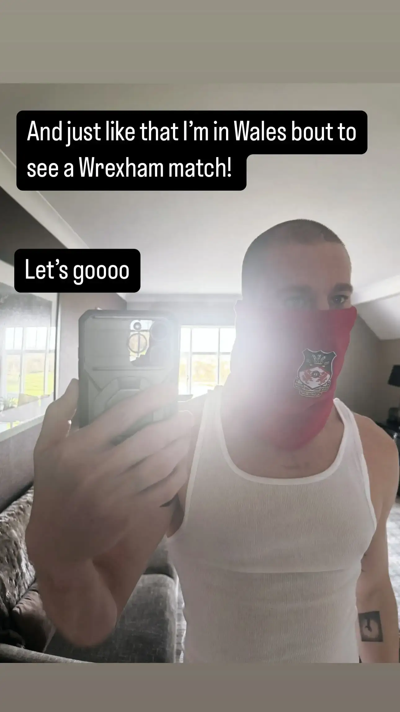 Channing Tatum was in attendance for Wrexham's latest fixture. Image: Instagram/@channingtatum