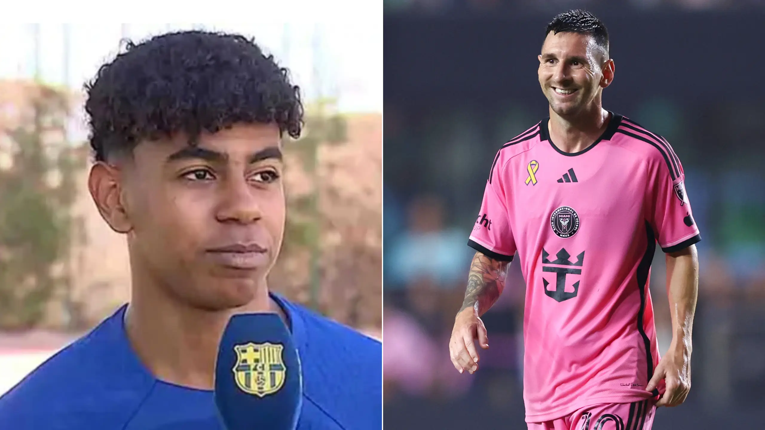 Lamine Yamal dropped the coldest response after being asked about photo with Lionel Messi as a baby during TV interview