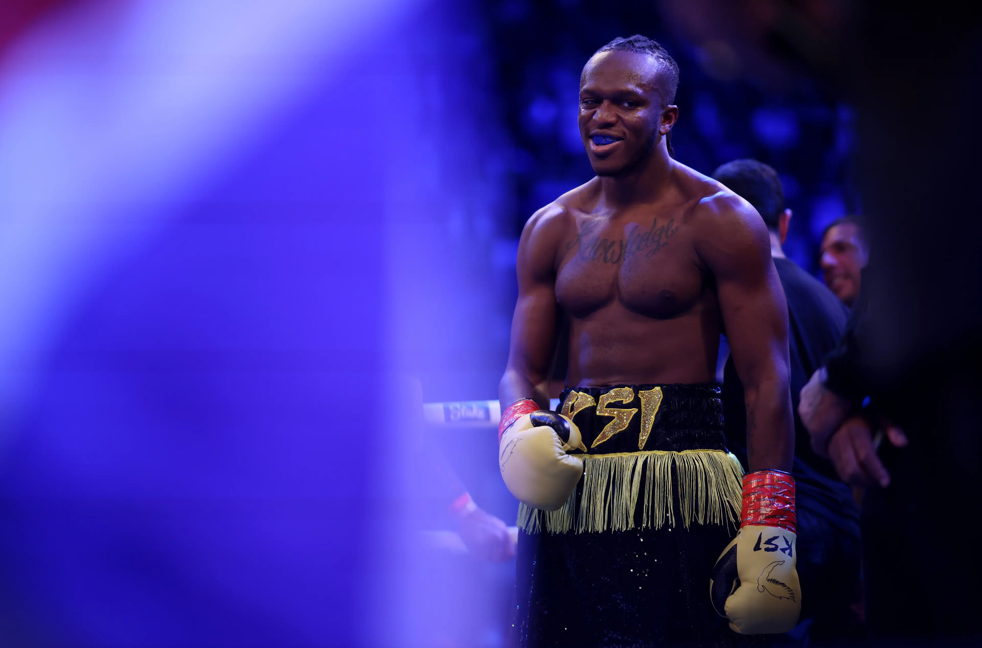 KSI during his last fight against Joe Fournier (