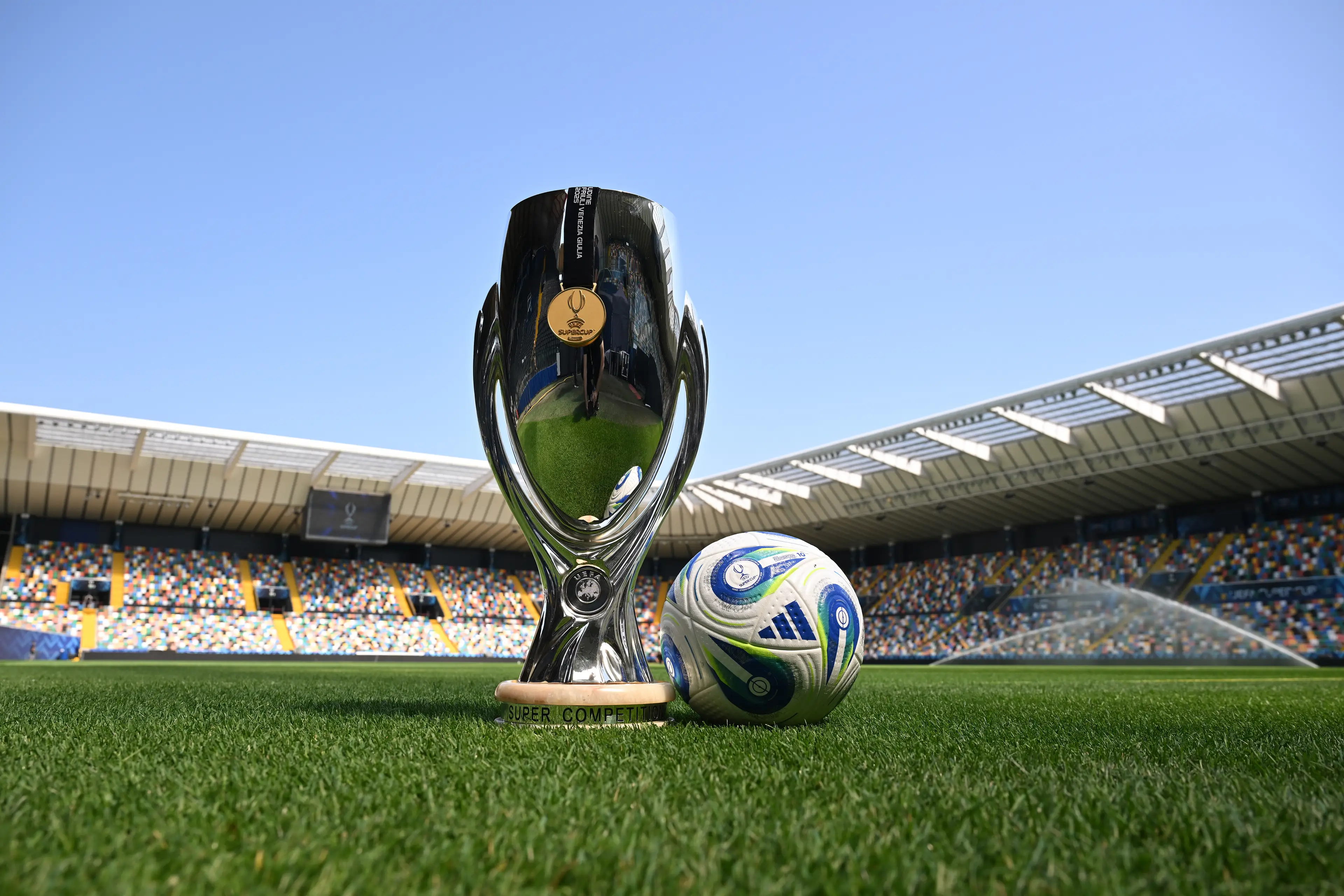 The 2025 UEFA Super Cup takes place in Udine. Image: Getty