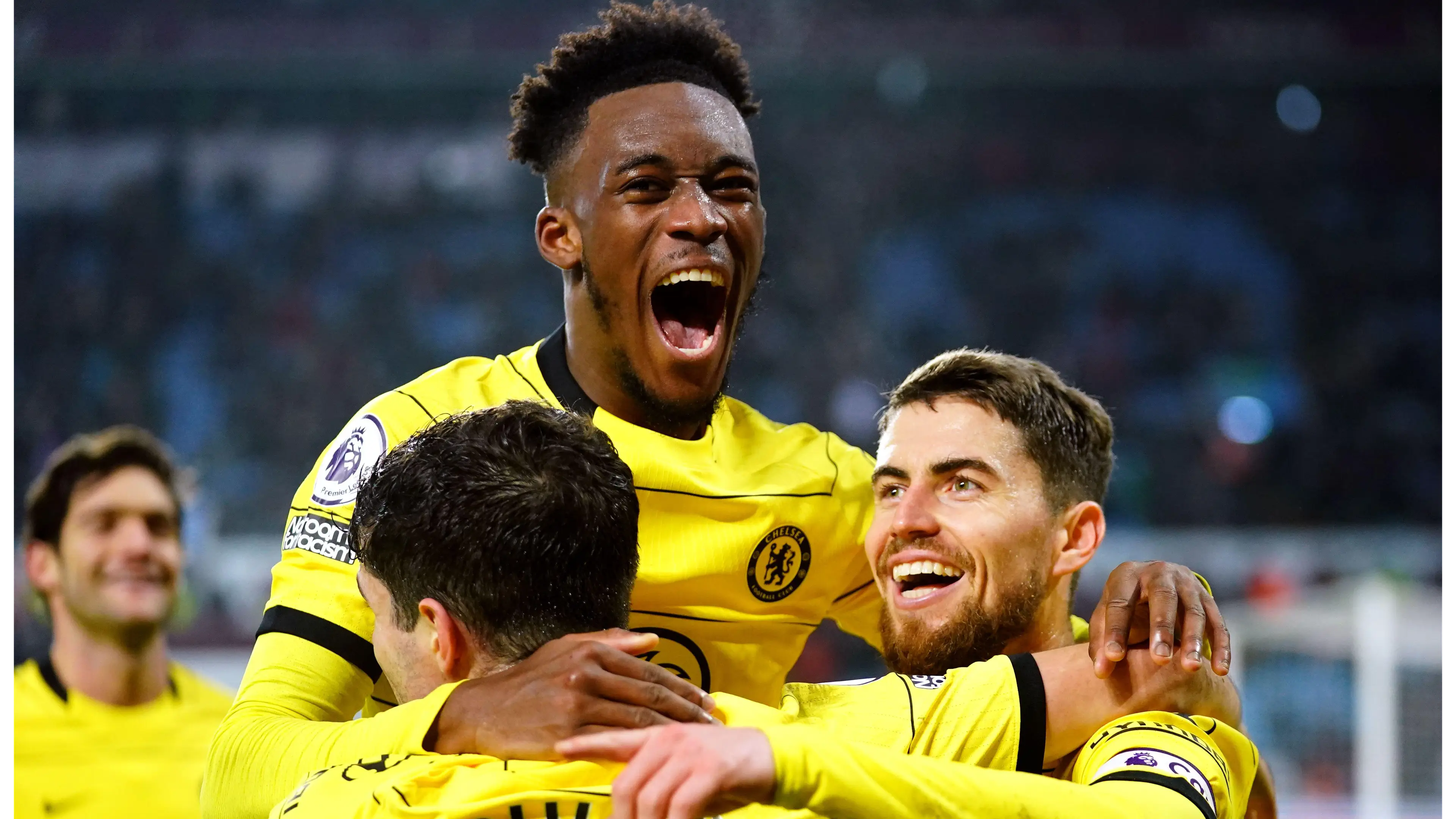 Callum Hudson-Odoi celebrating with Christian Pulisic. (Alamy)