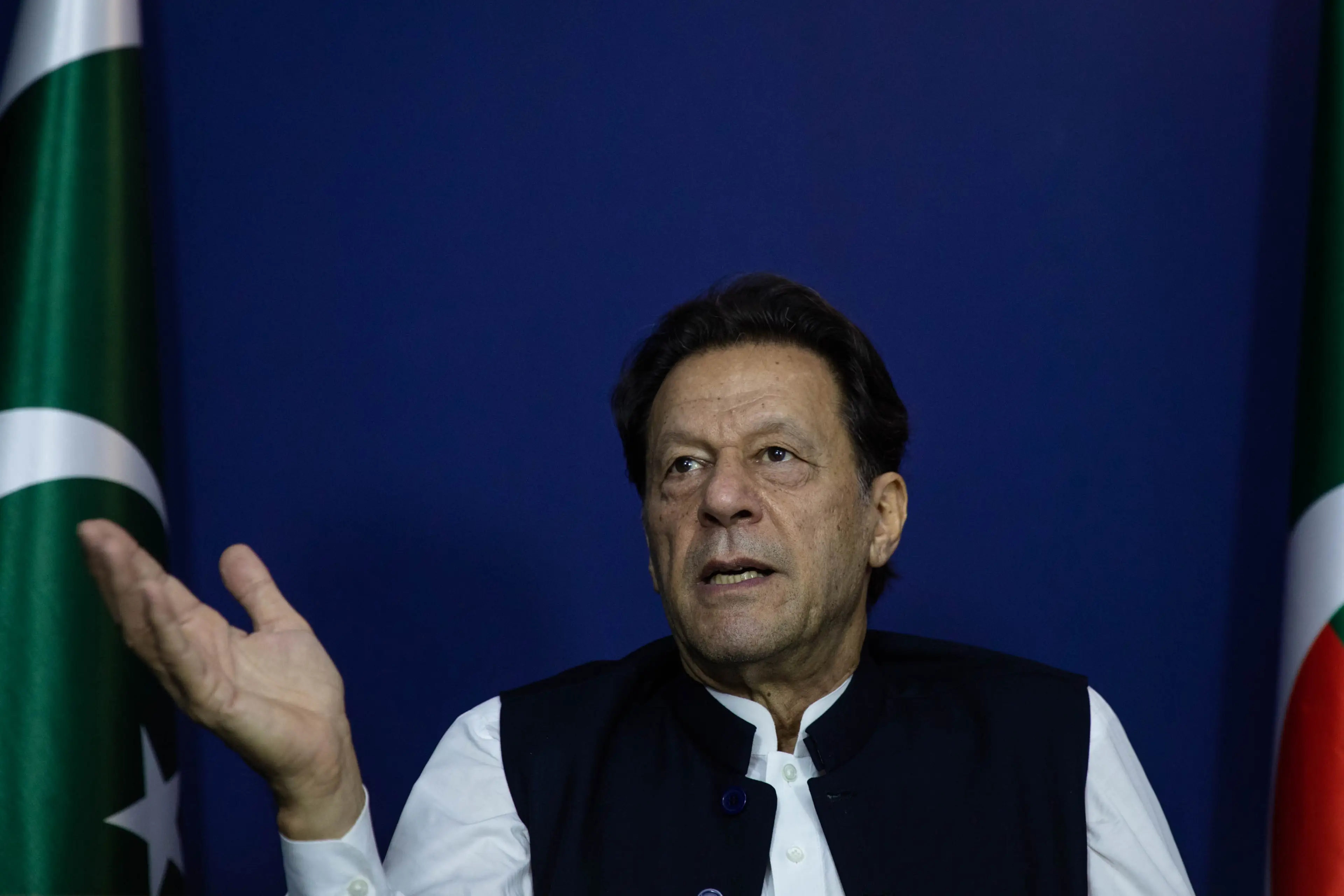 Imran Khan was sentenced to 14 years in jail over alleged corruption 11 months ago. Image: Getty 