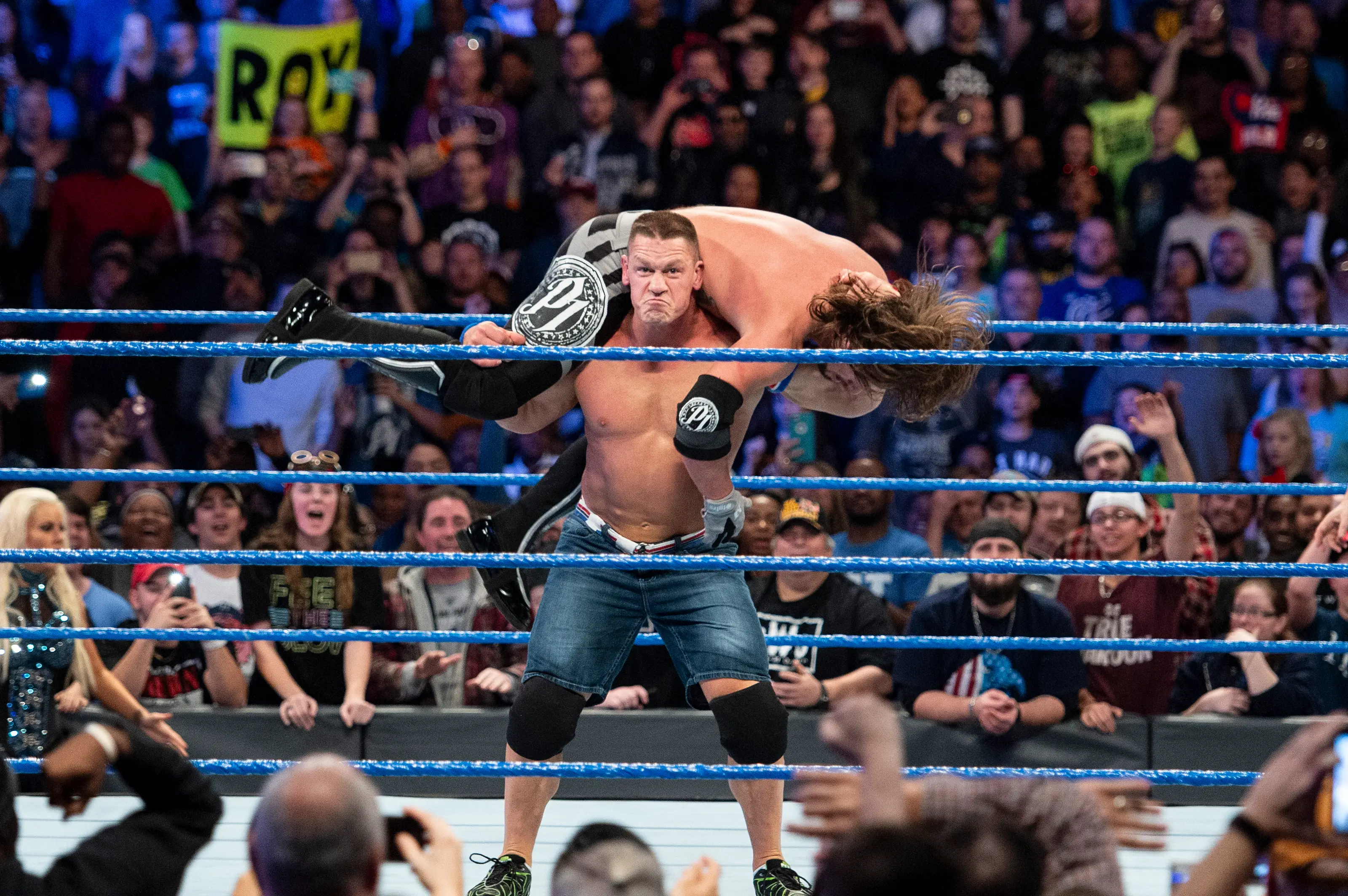 John Cena and AJ Styles. Image: WWE / Contributor via Getty