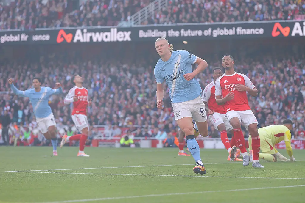 Erling Haaland opened the scoring during Man City's clash with Arsenal. (Image: James Gill - Danehouse/Getty Images)