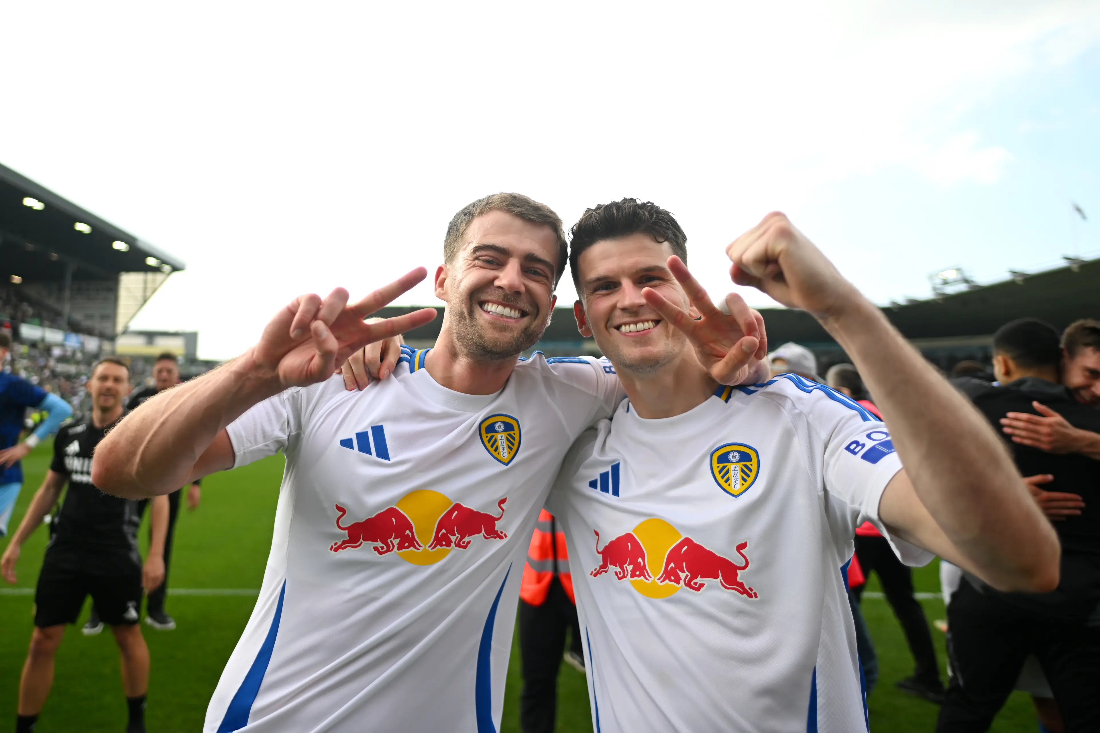 Bamford celebrates Premier League promotion. Image credit: Getty