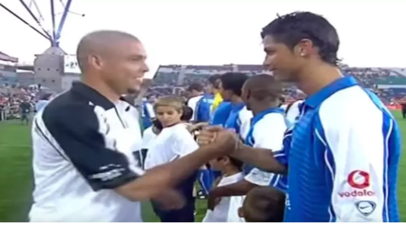 What happened the only time Cristiano Ronaldo and Ronaldo Nazario faced each other on the pitch
