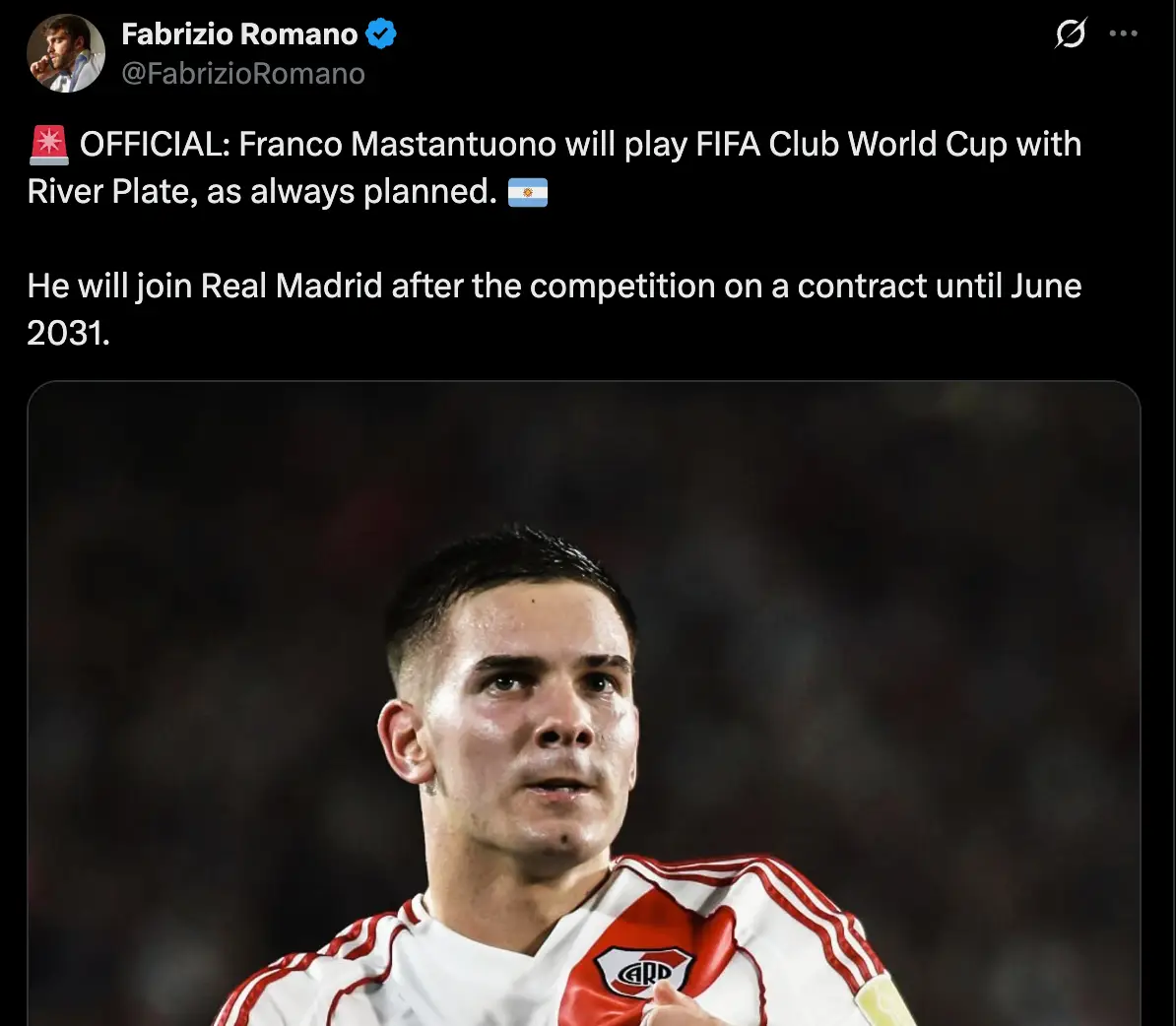 Image: Twitter/@FabrizioRomano