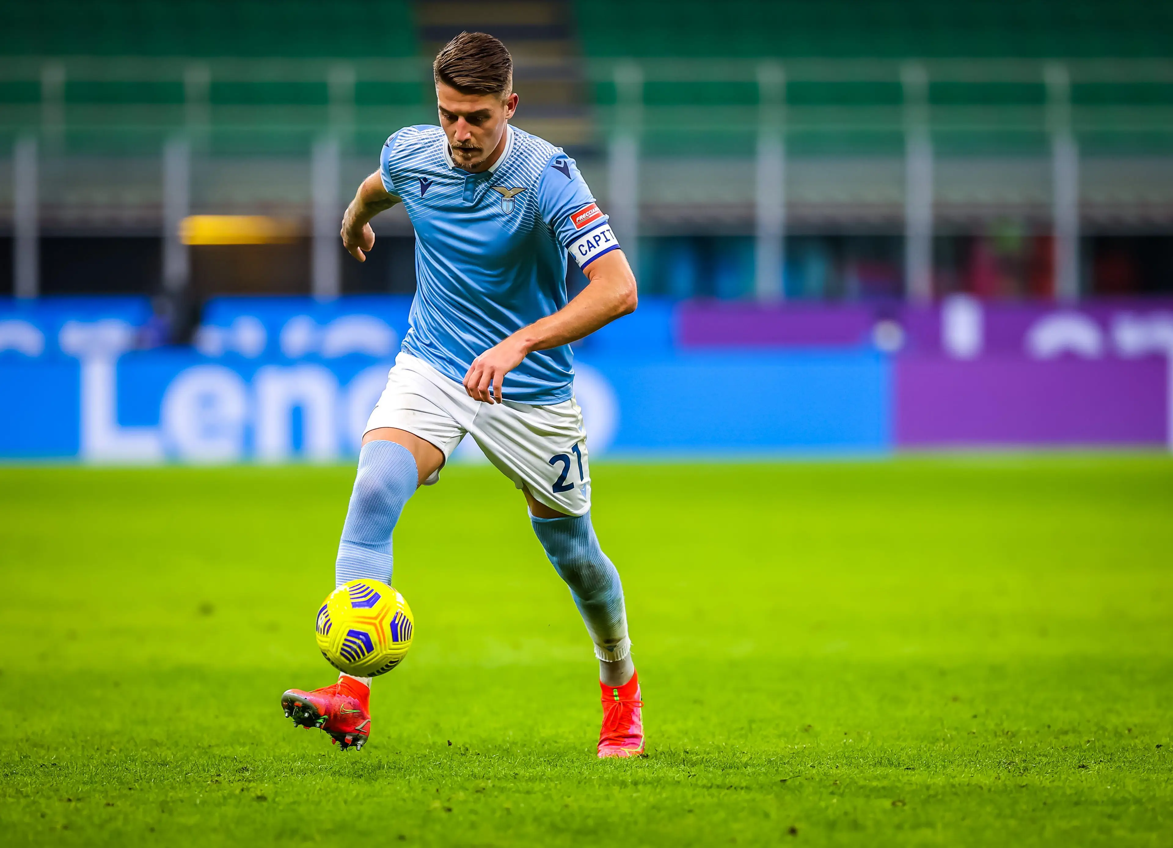 Sergej Milinkovic-Savic in action for Lazio. (Alamy)