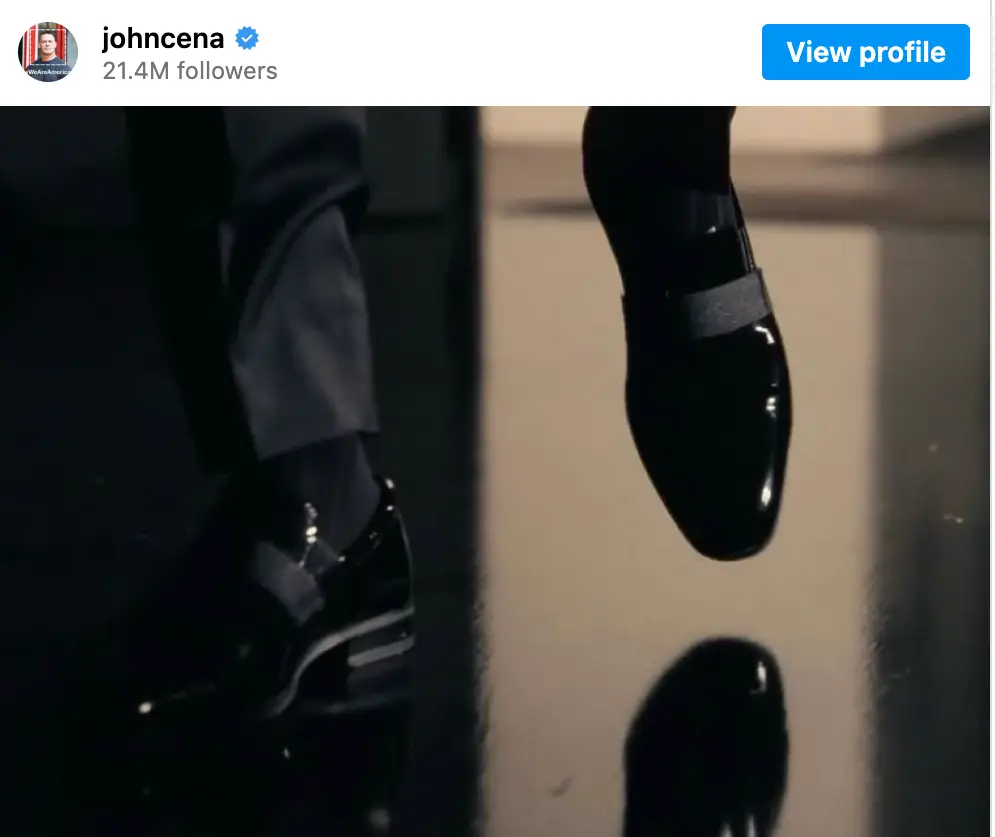 Cena shared a screenshot on his Instagram. Image: Instagram/@JohnCena