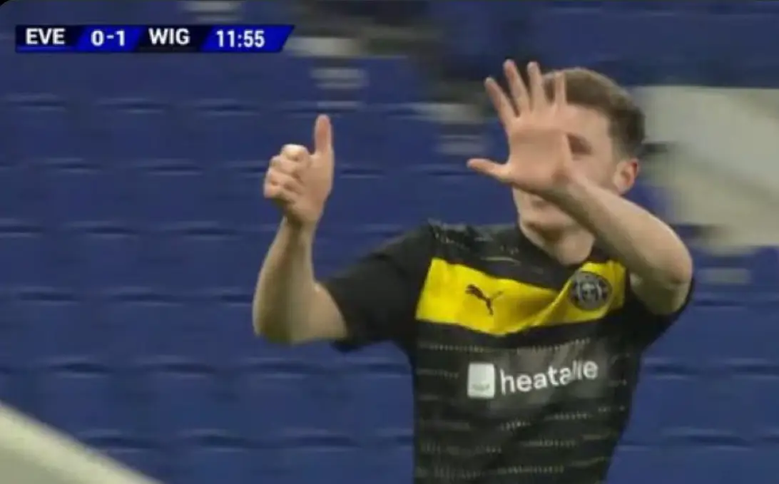 Harrison Rimmer taunted the Everton fans (Credit:Everton/YT)