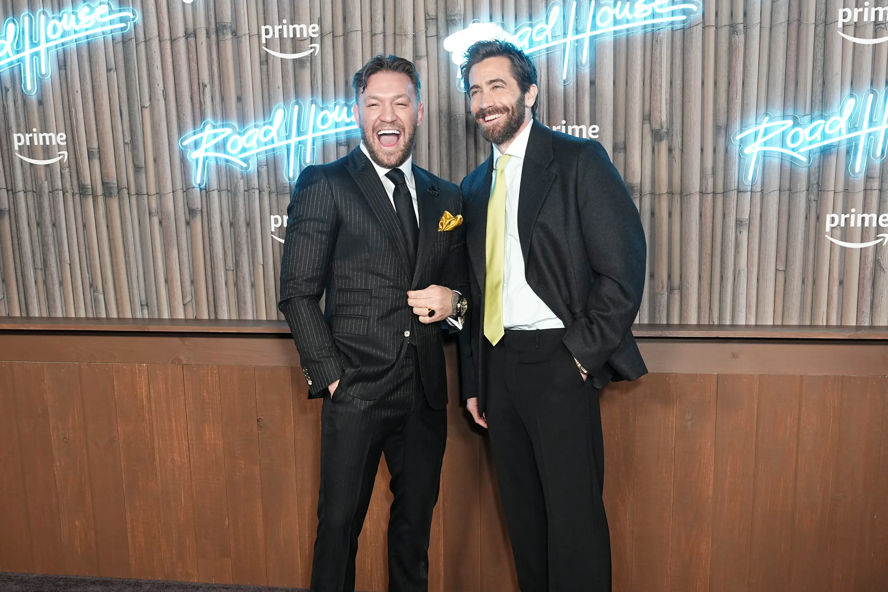 Conor McGregor and Jake Gyllenhaal at the New York premiere of Road House. Image: Getty