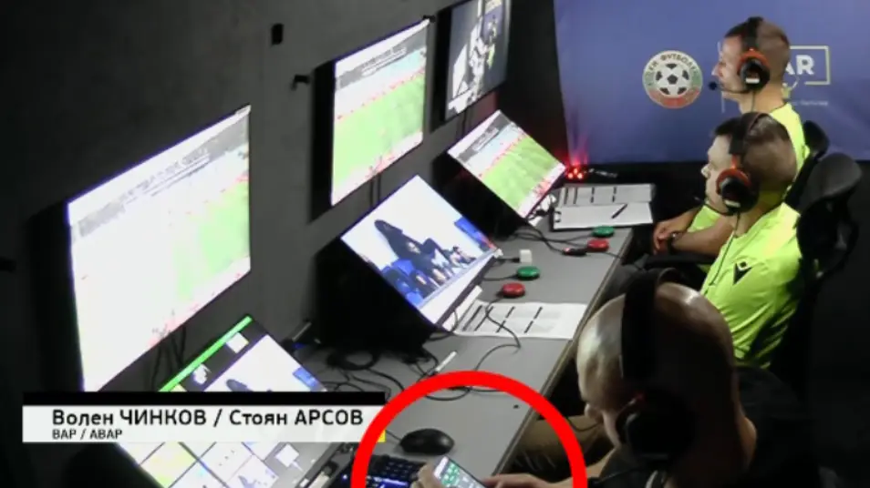 Major VAR controversy as official spotted 'using betting app' while on duty during top flight game