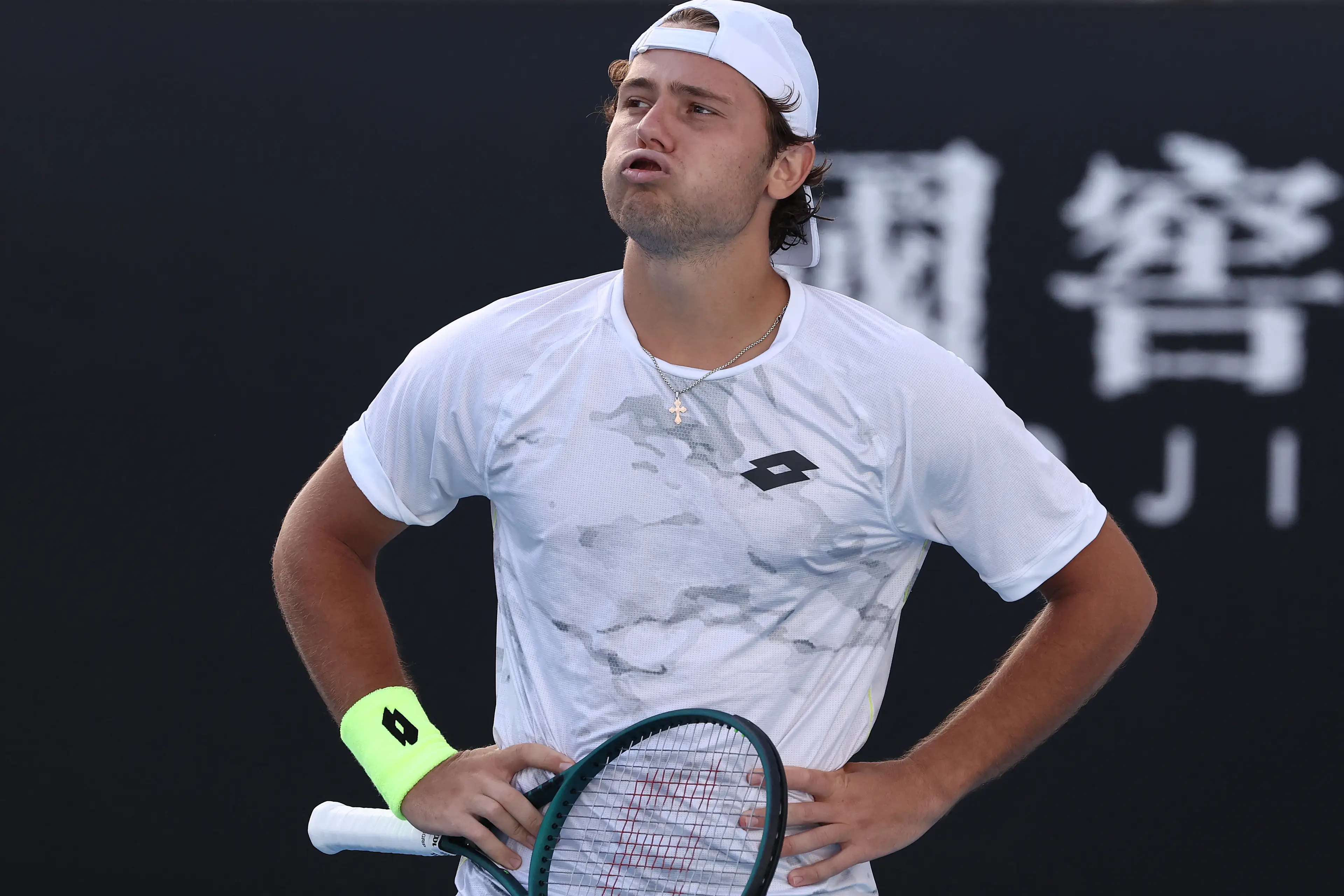 Aleksander Kovacevic produced a classy gesture after a ball boy interfered. Image: Getty 