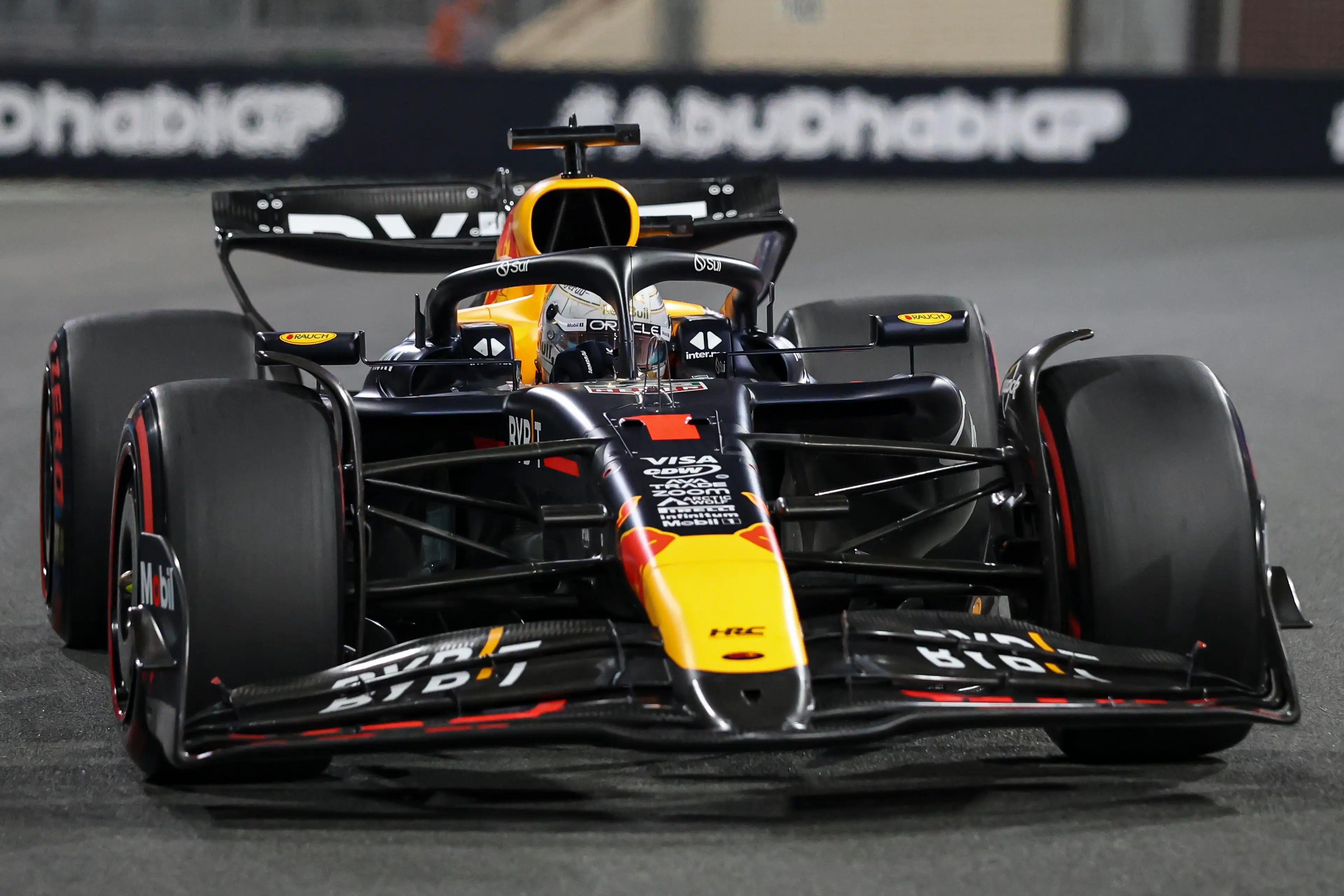 Verstappen's Red Bull sporting the number 1 (credit: getty)