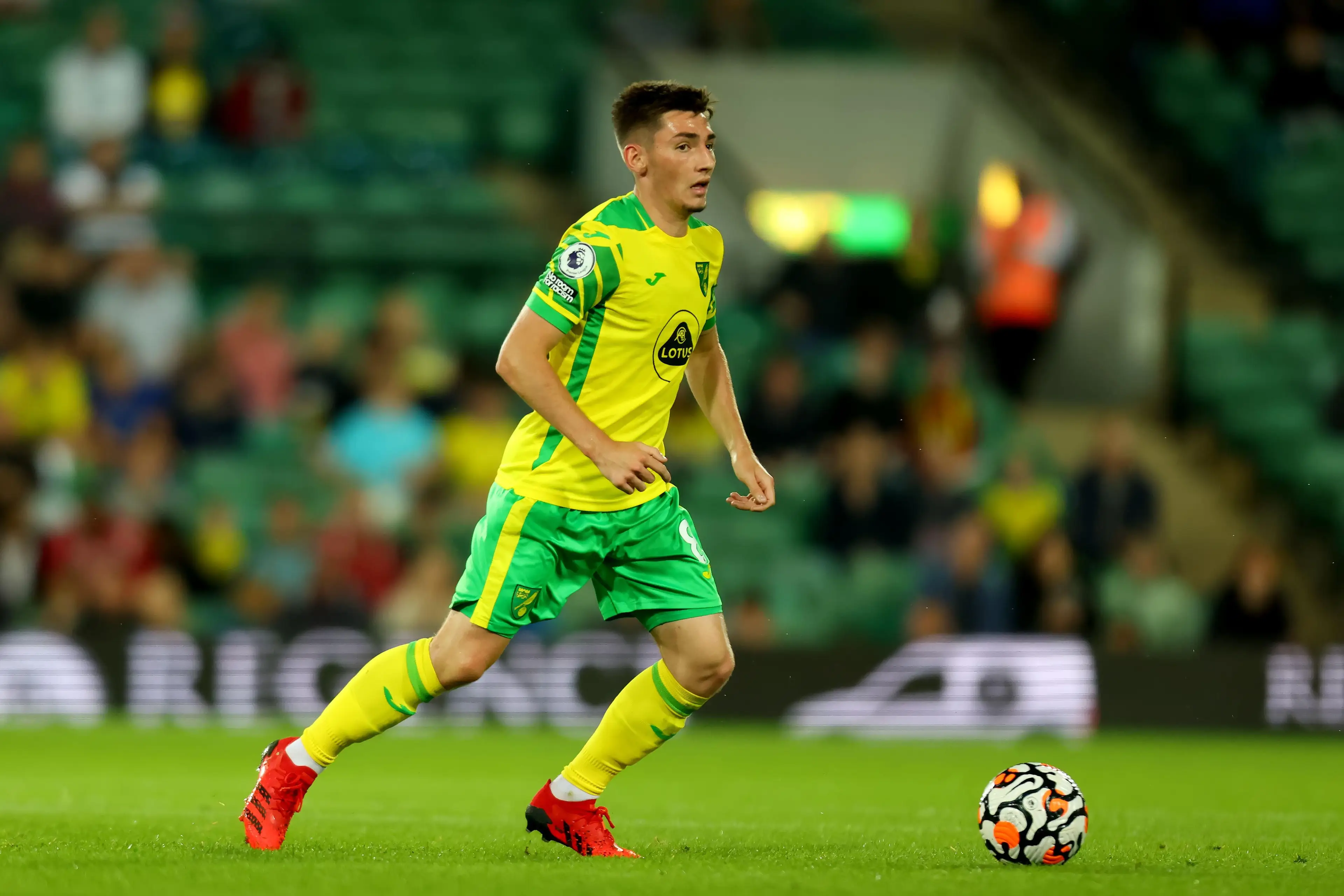 Billy Gilmour of Norwich City in a pre-season friendly versus Gillingham. (Alamy)