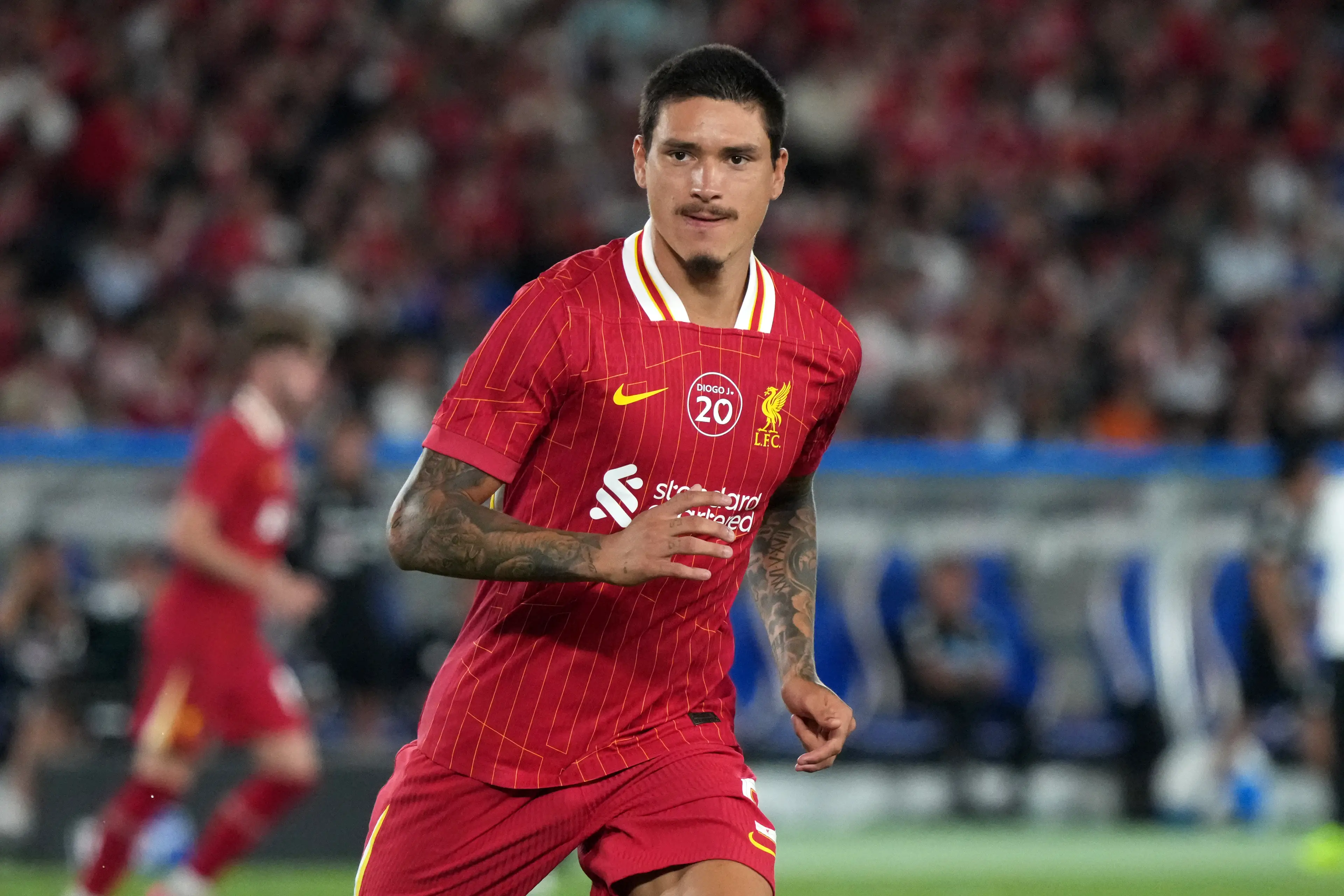 Darwin Nunez in pre-season for Liverpool (credit: getty)