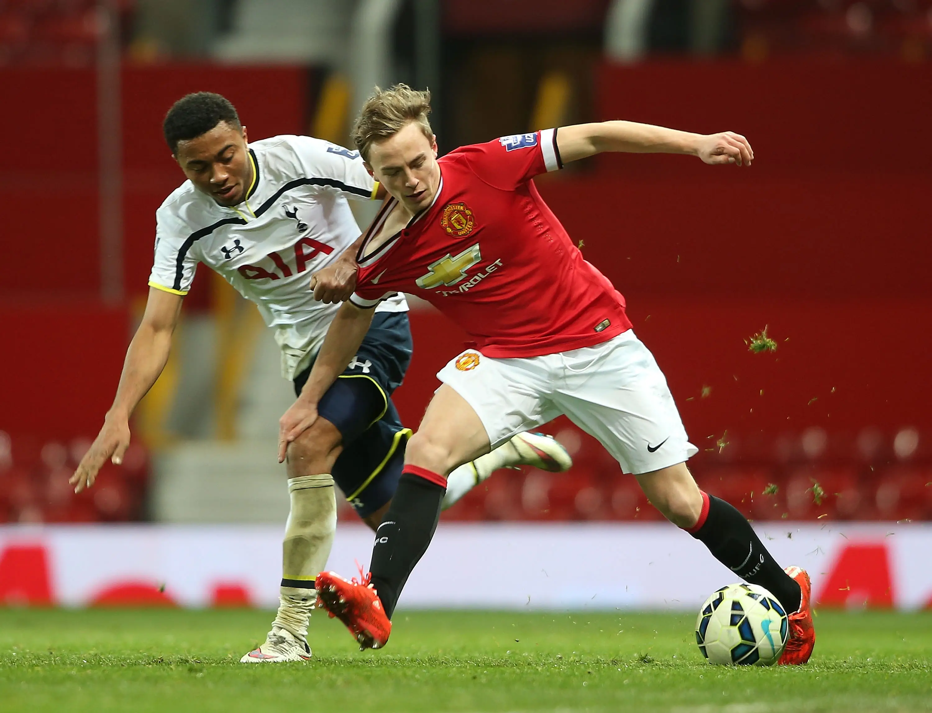 Andy Kellett in action for Manchester United's U23s. Image: Getty