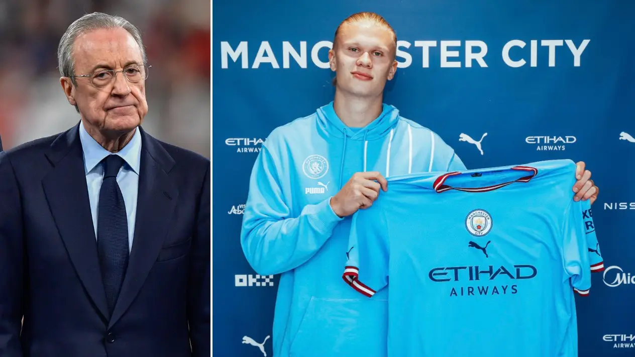 Real Madrid President Florentino Perez Claims Erling Haaland Is Only Good Enough To Make Their Bench