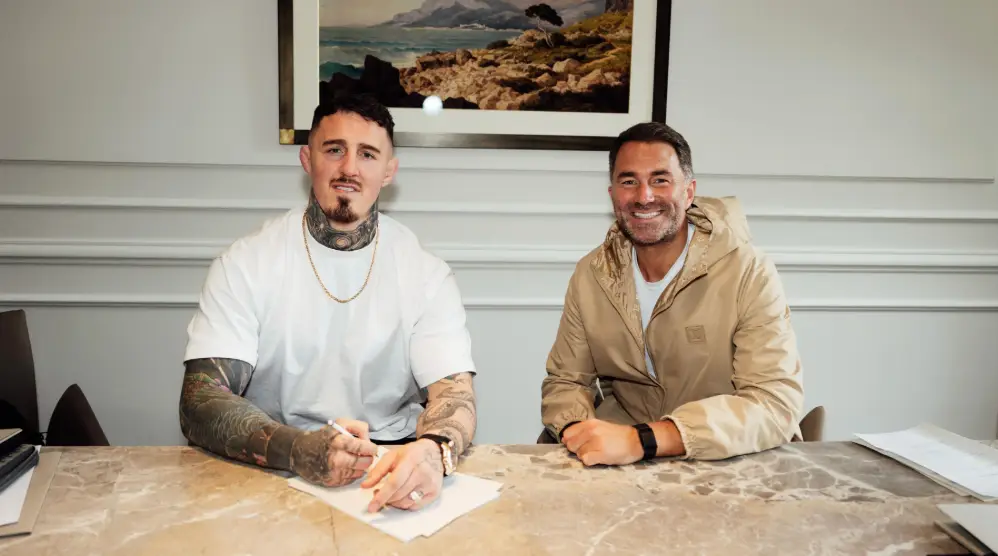 Tom Aspinall linked up with Eddie Hearn's Matchroom Talent Agency. Image: Matchroom Sports