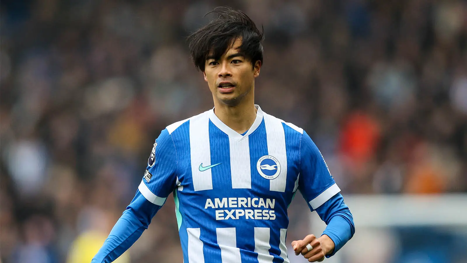 Kaoru Mitoma hasn't played since last season due to a hamstring injury (Image: Getty)