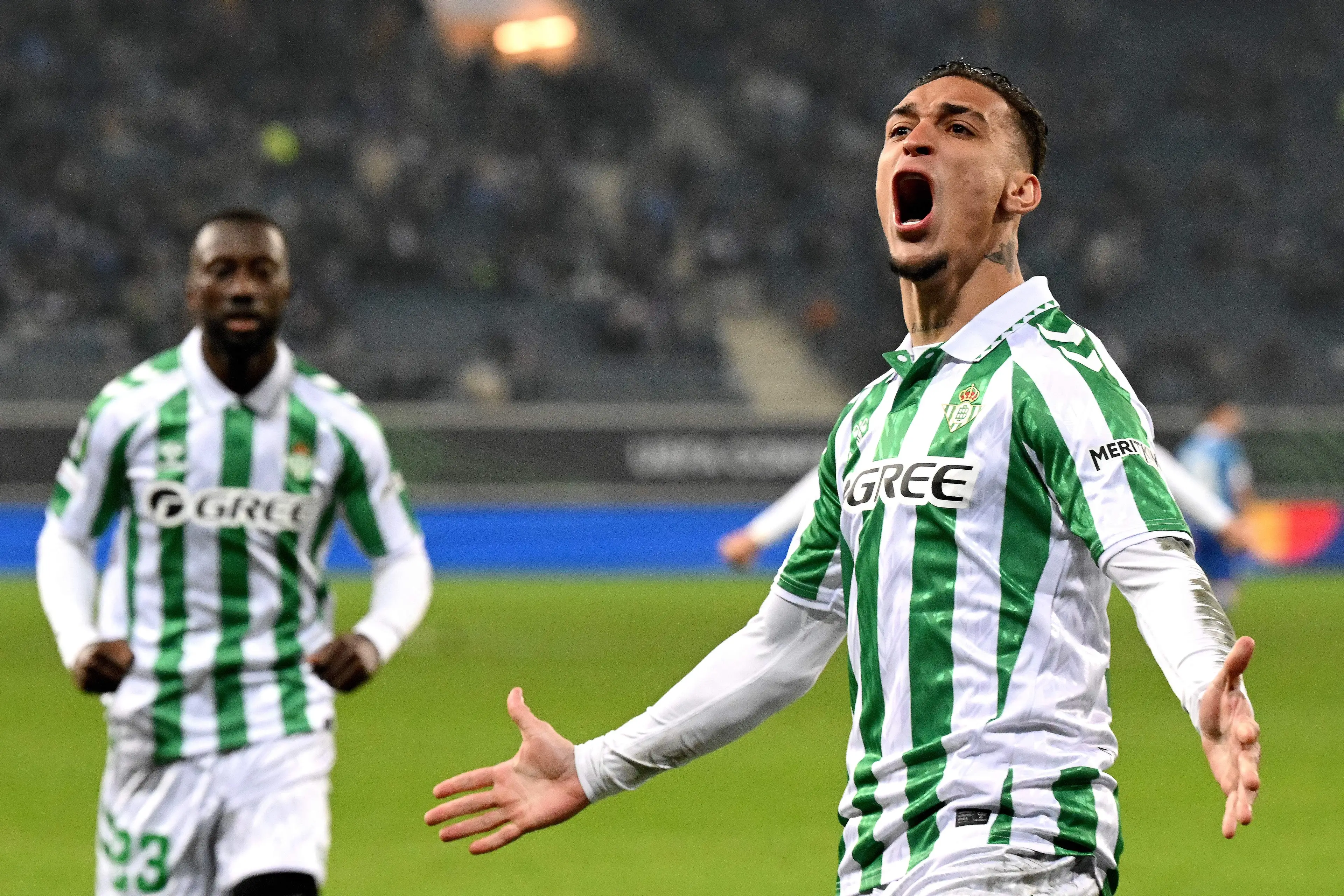 Antony scored his second goal for Real Betis on Thursday. Image: Getty