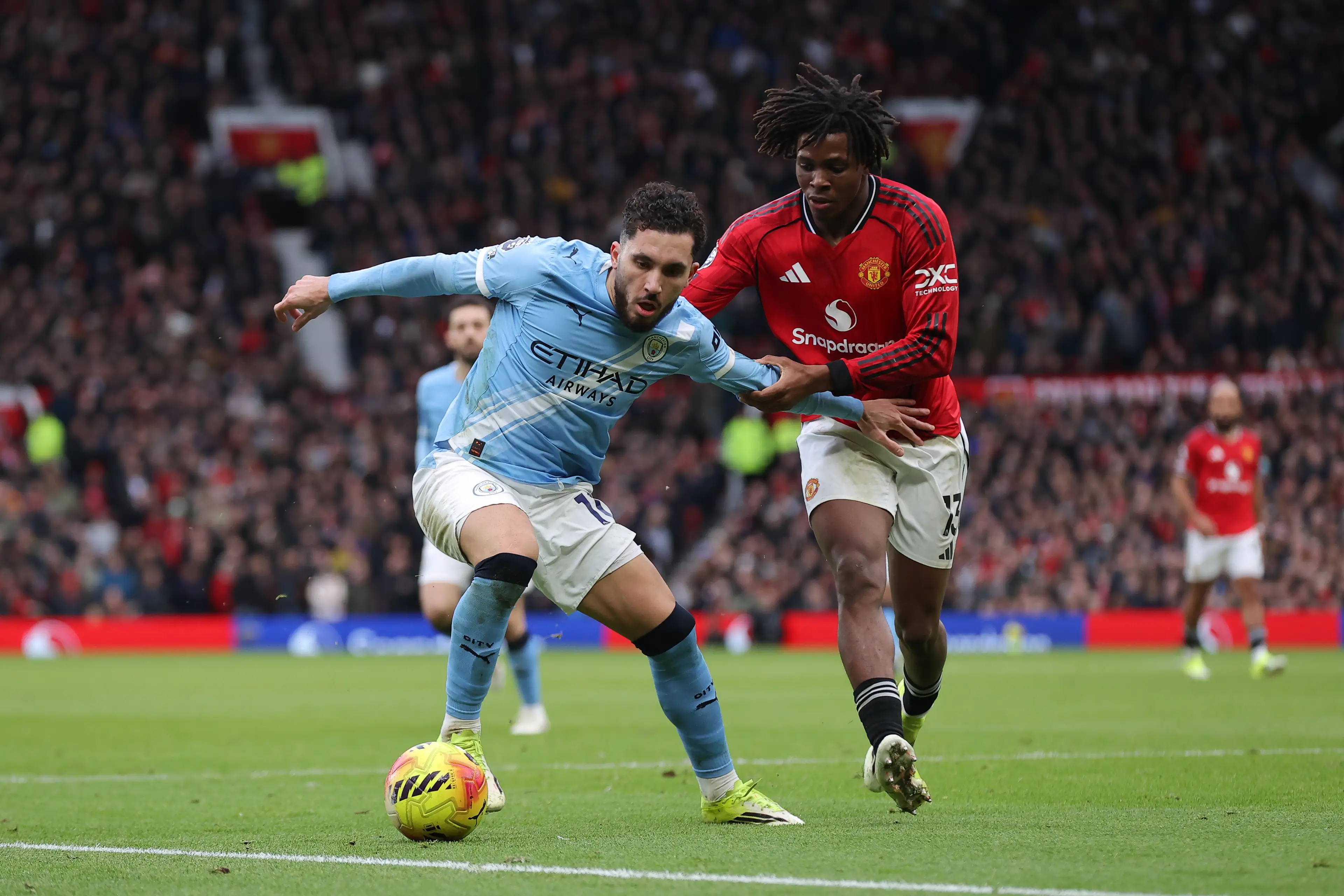 Rayan Cherki struggled to impact the game off the bench (Image: Getty)