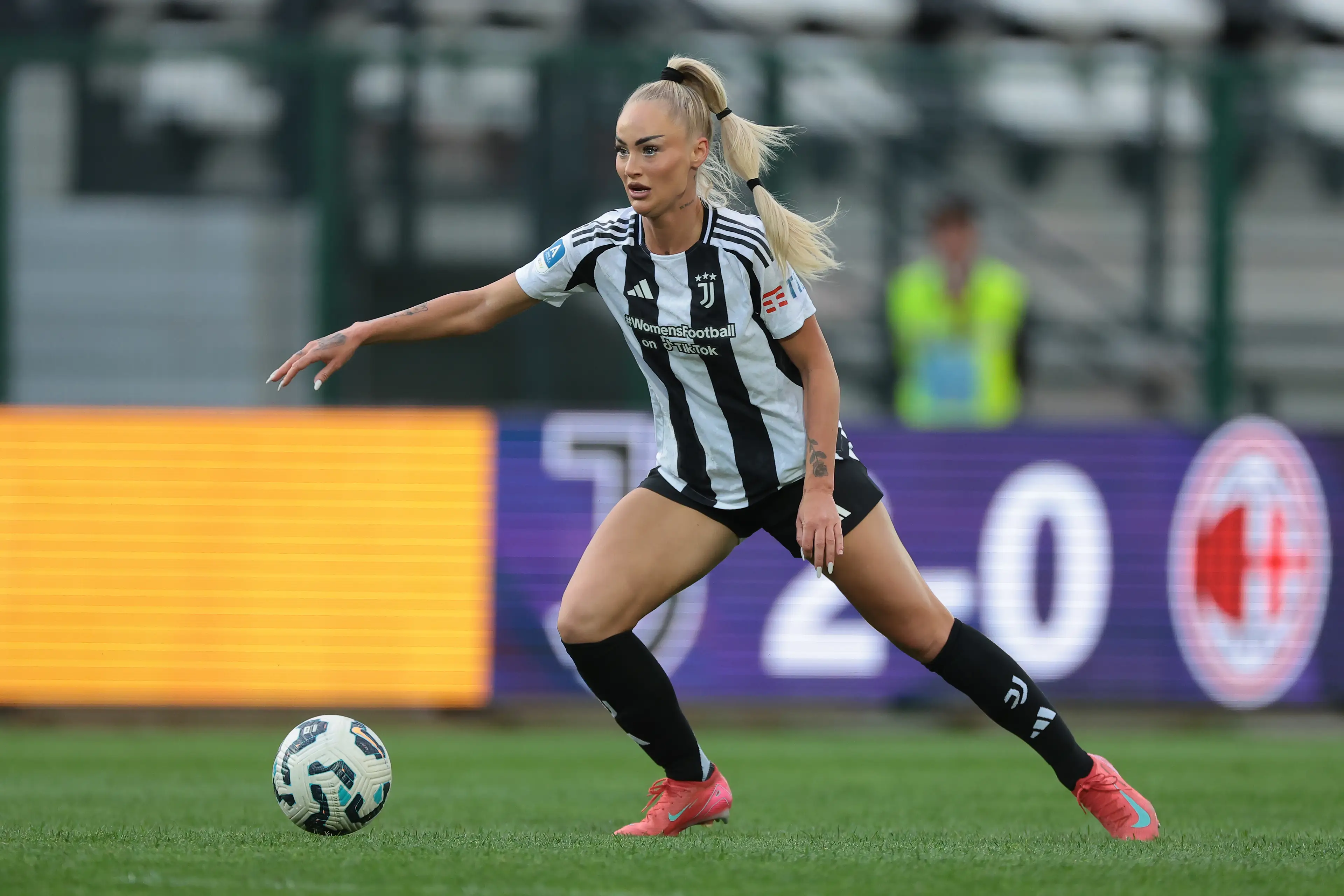 Alisha Lehmann in action for Juventus. Image: Getty