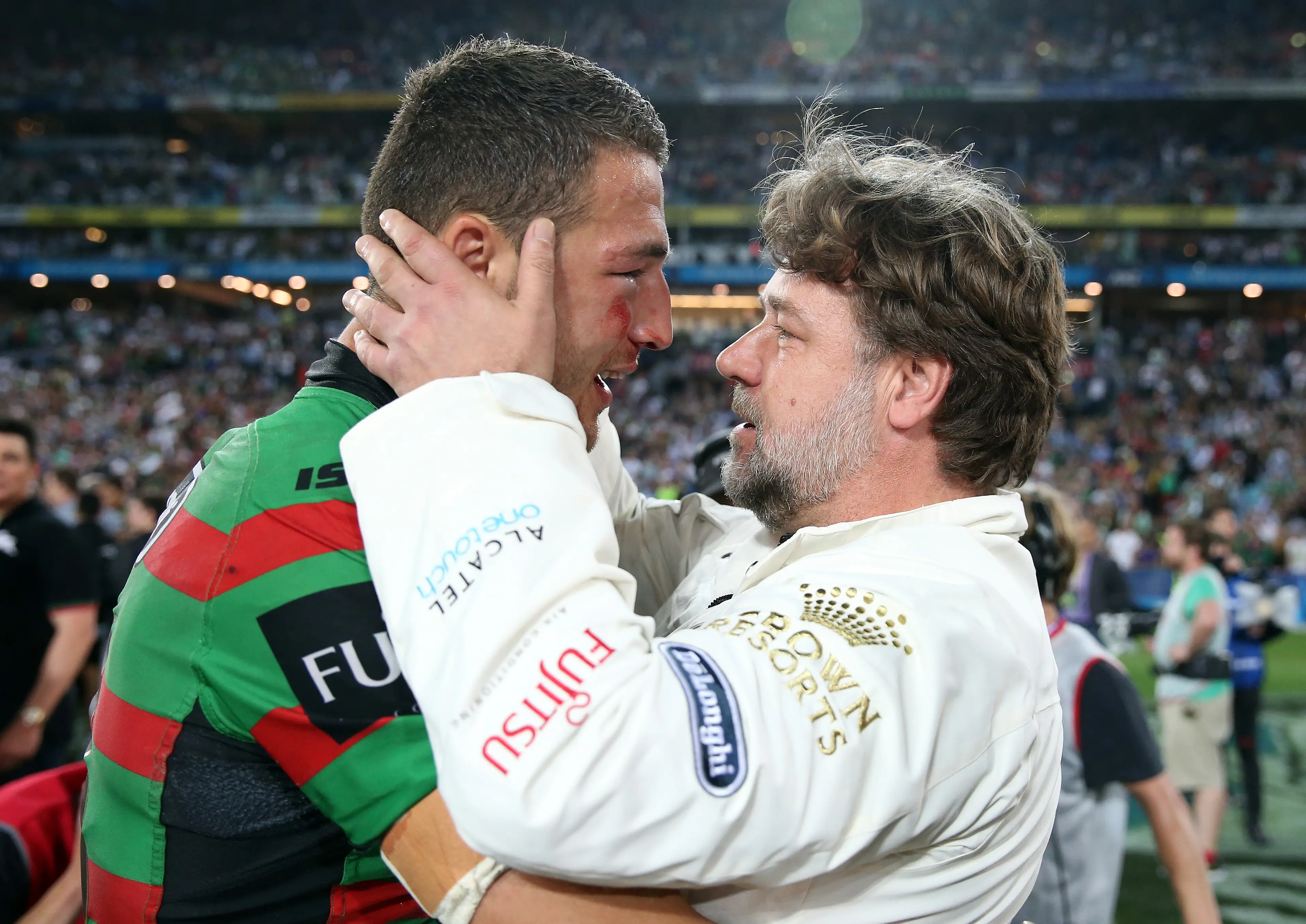 Crowe with Sam Burgess.