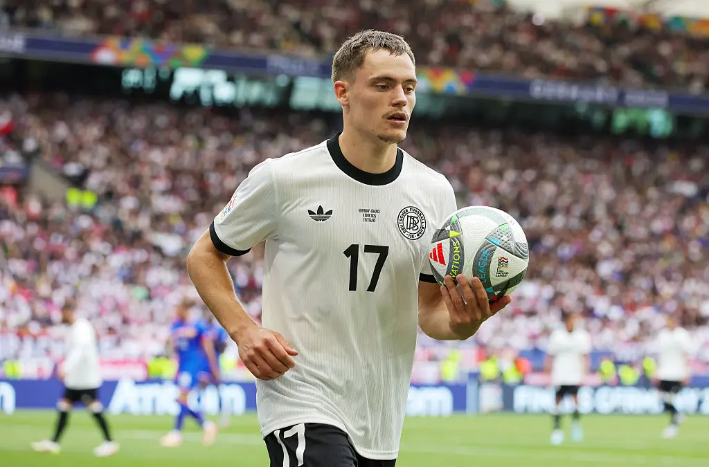 Florian Wirtz in action for Germany earlier in June (Image: Getty)