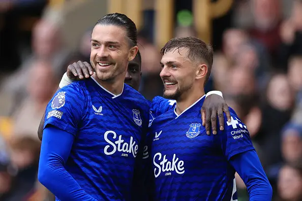 Grealish has had eight goal contributions for Everton this season (Image: Getty)