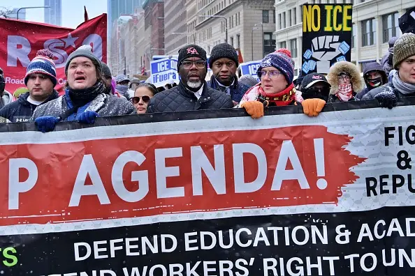 Anti-ICE protests have taken place in Minnesota since the fatal shootings of Renee Nicole Good and Alex Pretti by federal agents (Image: Getty)