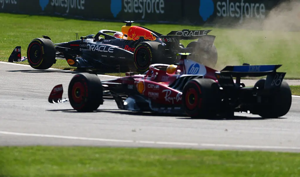 Max Verstappen and Lewis Hamilton clashed early in the Mexico Grand Prix. (Image: Bryn Lennon - Formula 1/Formula 1 via Getty Images)