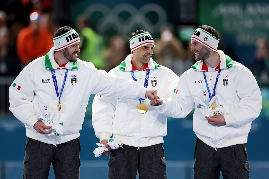 Italy won gold in the men's speedskating pursuit (Credit:Getty)