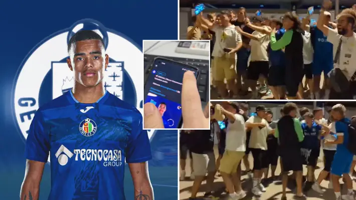 Getafe fans filmed celebrating Mason Greenwood announcement outside stadium